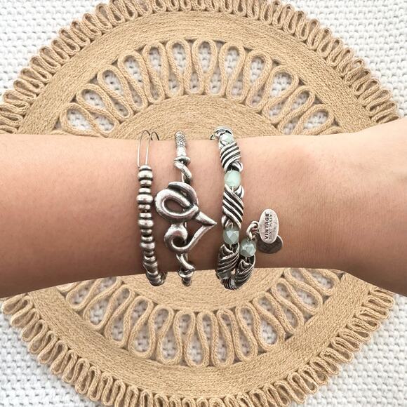 Alex & Ani Set of 3 Evolution of Heart Milkweed Forest Blessing Wrap Bracelets - Picture 1 of 8